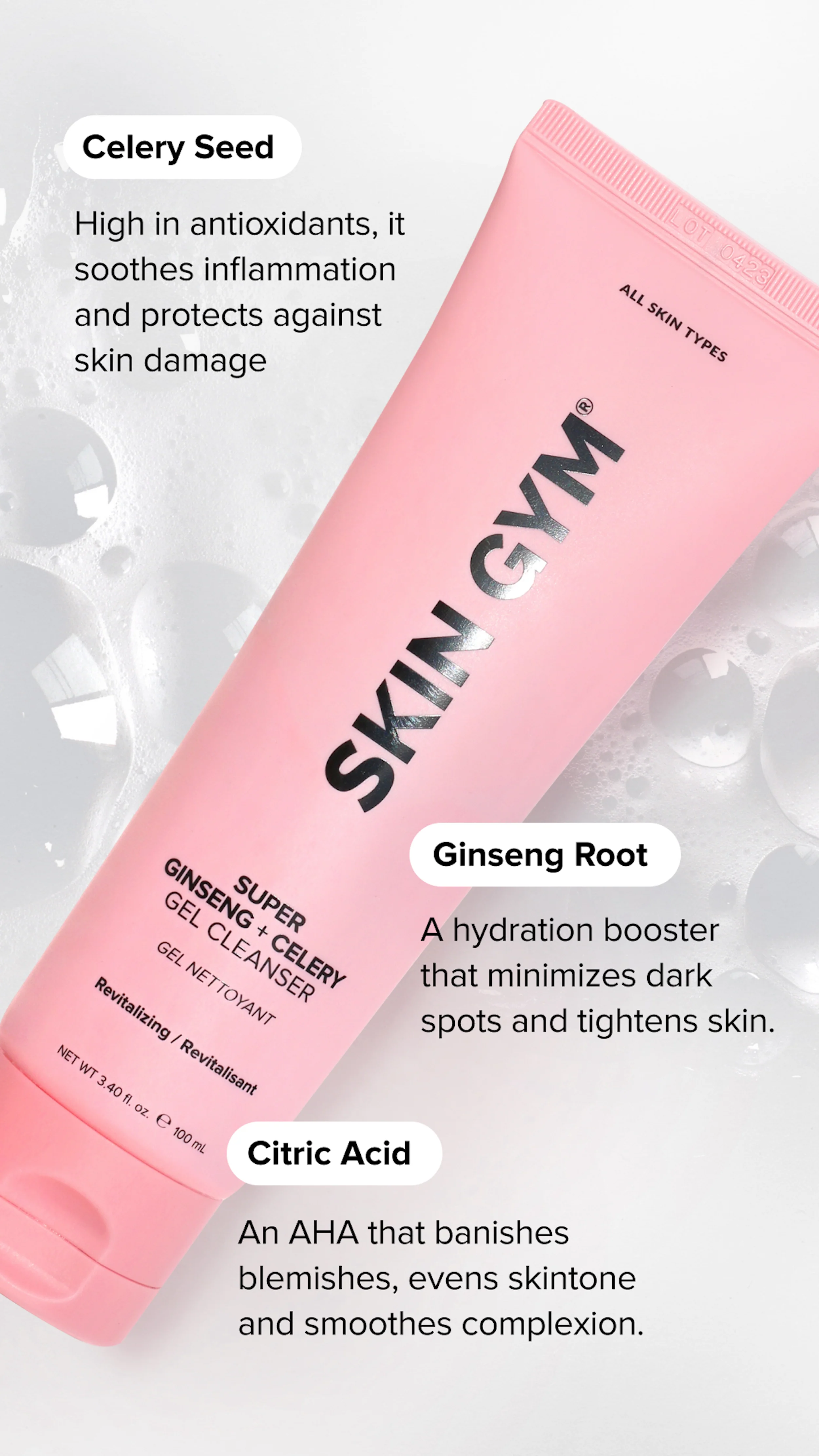 Super Ginseng + Celery Gel Facial Cleanser - Image 3