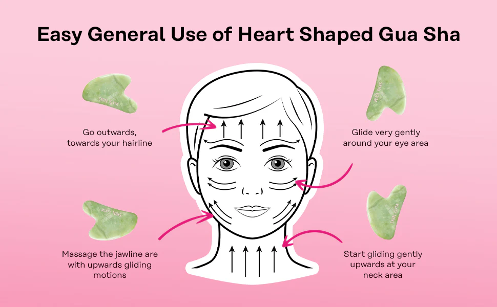 Jade Sculpty Heart Gua Sha Tool - Image 5