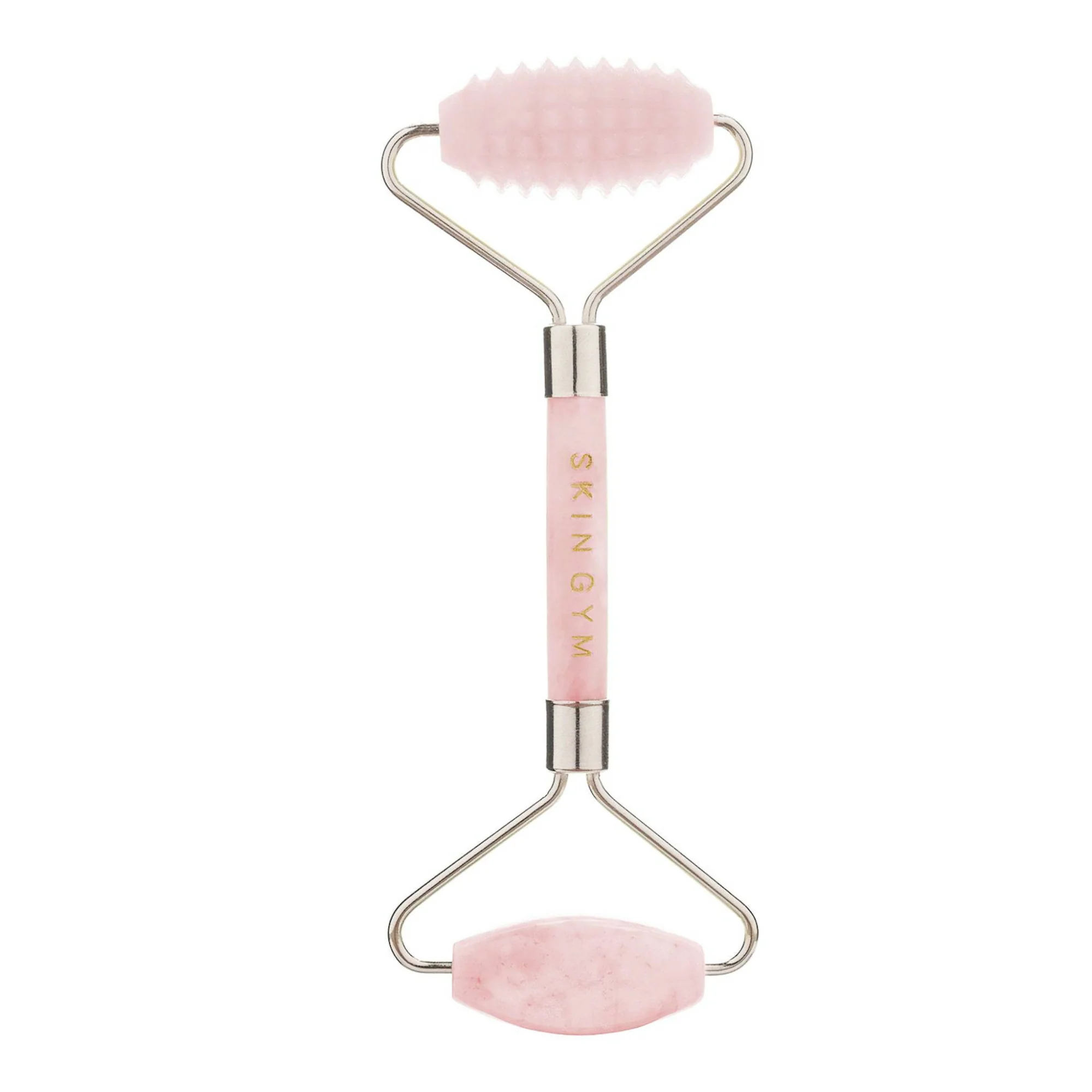 Rose Quartz 2D Texturized and Smooth Facial Roller