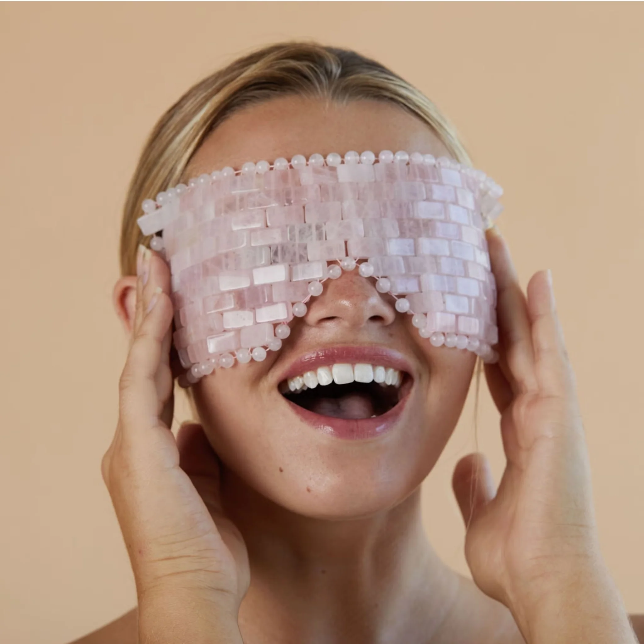 Rose Quartz Crystal Eye Mask - Image 3