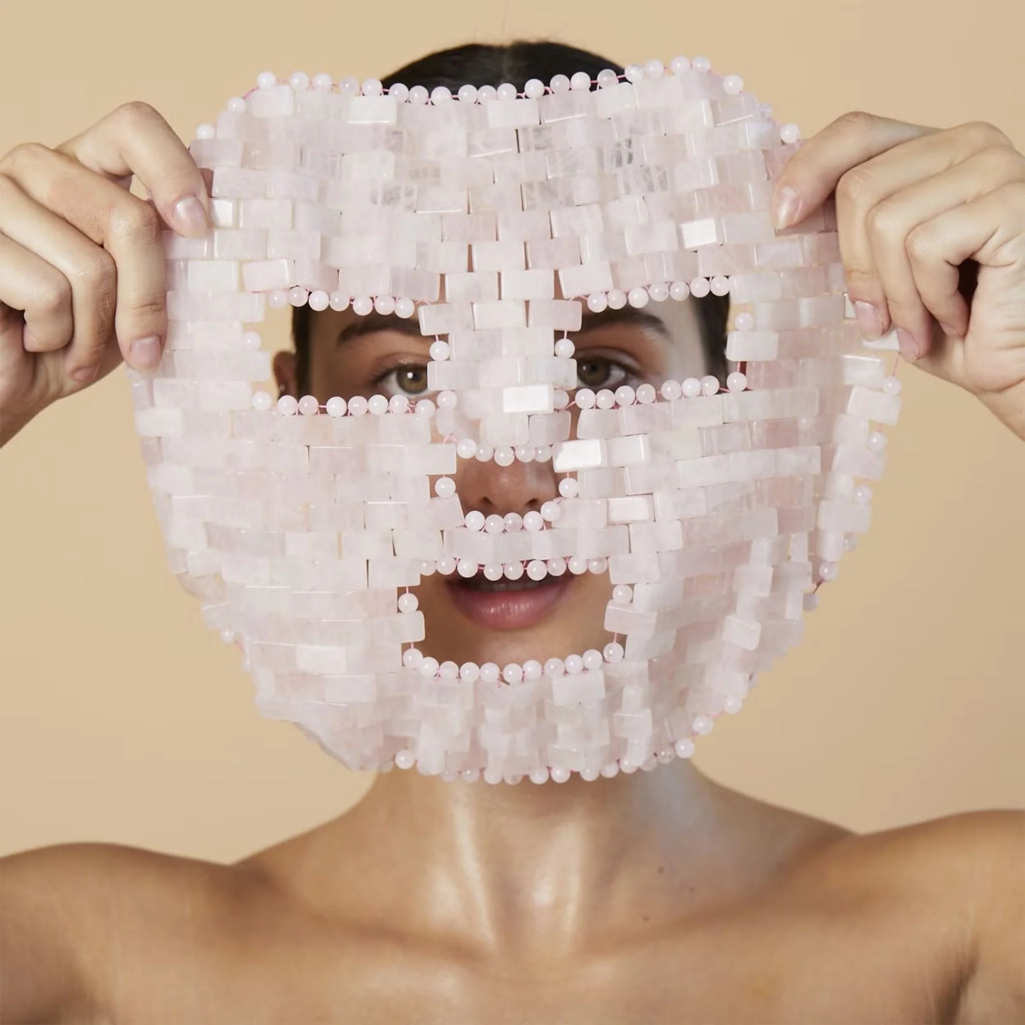 Rose Quartz Crystal Face Mask - Image 3
