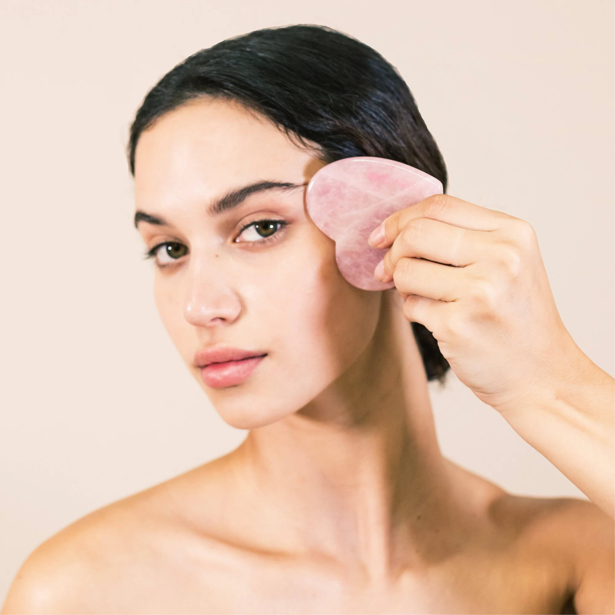 Rose Quartz Lovey Gua Sha - Image 2